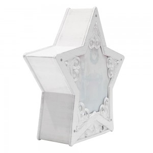 New arrive customized Led glitter water spinning Xmas Scene star shaped snow globe Christmas decoration