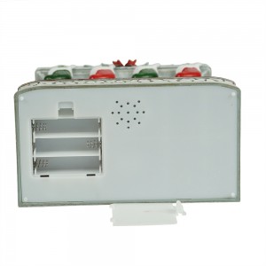 MELODY LED snowman scene resin fireplace glitter swirling water lantern Christmas snow globe decoration