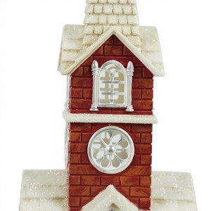 MELODY LED resin nativity scene Swirling Glitter church lantern religious Christmas snow globe Decoration