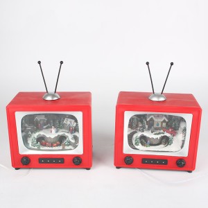 best selling Xmas Turning Train TV Scene Led musical Christmas