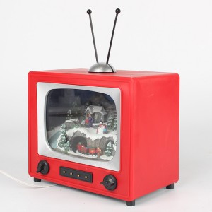 best selling Xmas Turning Train TV Scene Led musical Christmas