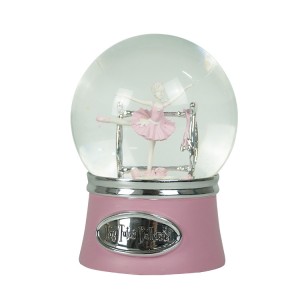 Wholesale OEM souvenir resin gift, polyresin water spinning ballet snow globe