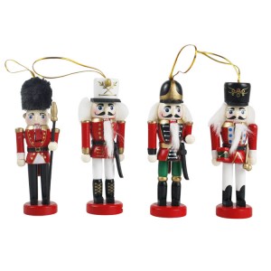 Custom Set of 4 Wholesale Christmas nutcracker wood hanging ornament