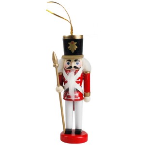 Customized Christmas Tree decor wooden mini soldier pattern nutcracker