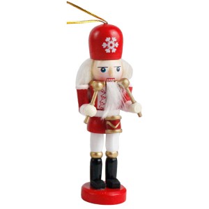 Customized Christmas Tree decor wooden mini soldier pattern nutcracker