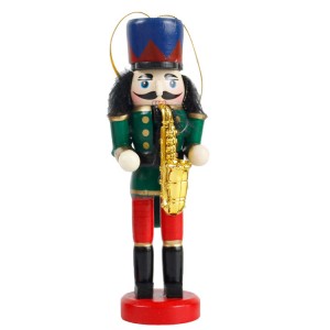 Customized Christmas Tree decor wooden mini soldier pattern nutcracker