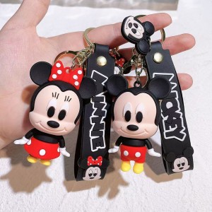 Wholesale Cute 3D Anime Keychain PVC 3D Stitch Rubber Pendant Keyring Keyring Accessories