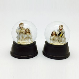 Cheap 50mm Glitter glass Xmas Decor nativity religious snow globe