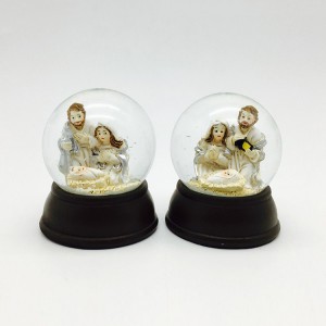 Cheap 50mm Glitter glass Xmas Decor nativity religious snow globe