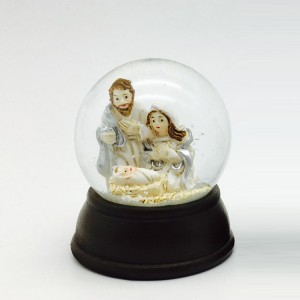 Cheap 50mm Glitter glass Xmas Decor nativity religious snow globe