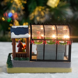 6′”LED Small House New Trending Christmas Decor Indoor House Resin Plastic Xmas Decoration