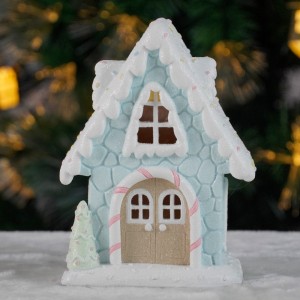 Polyresin Wholesale Cotton Candy House with LED CHRISTMAS DECORATION 2025
