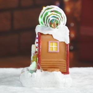 MELODY LED Animated Polyresin Christmas Village Craft Indoor Festive Decor Customizable Supply Gift